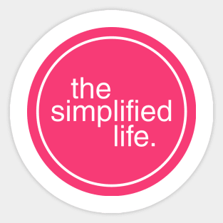 The Simplified Life Logo Magenta Sticker